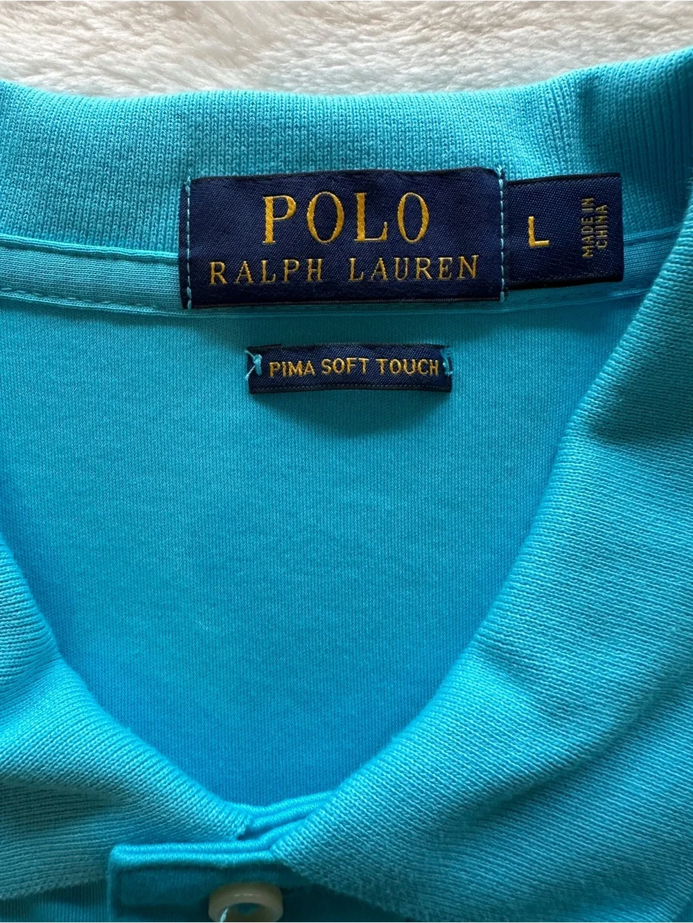 Ralph Lauren Men’s Turquoise Polo Shirt with Embroidered Pony